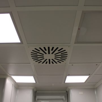 Ceiling structures for clean rooms