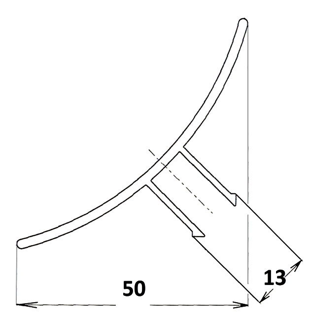 РК1.TSA P50x50 Rounding element 50х50 t=2,0mm